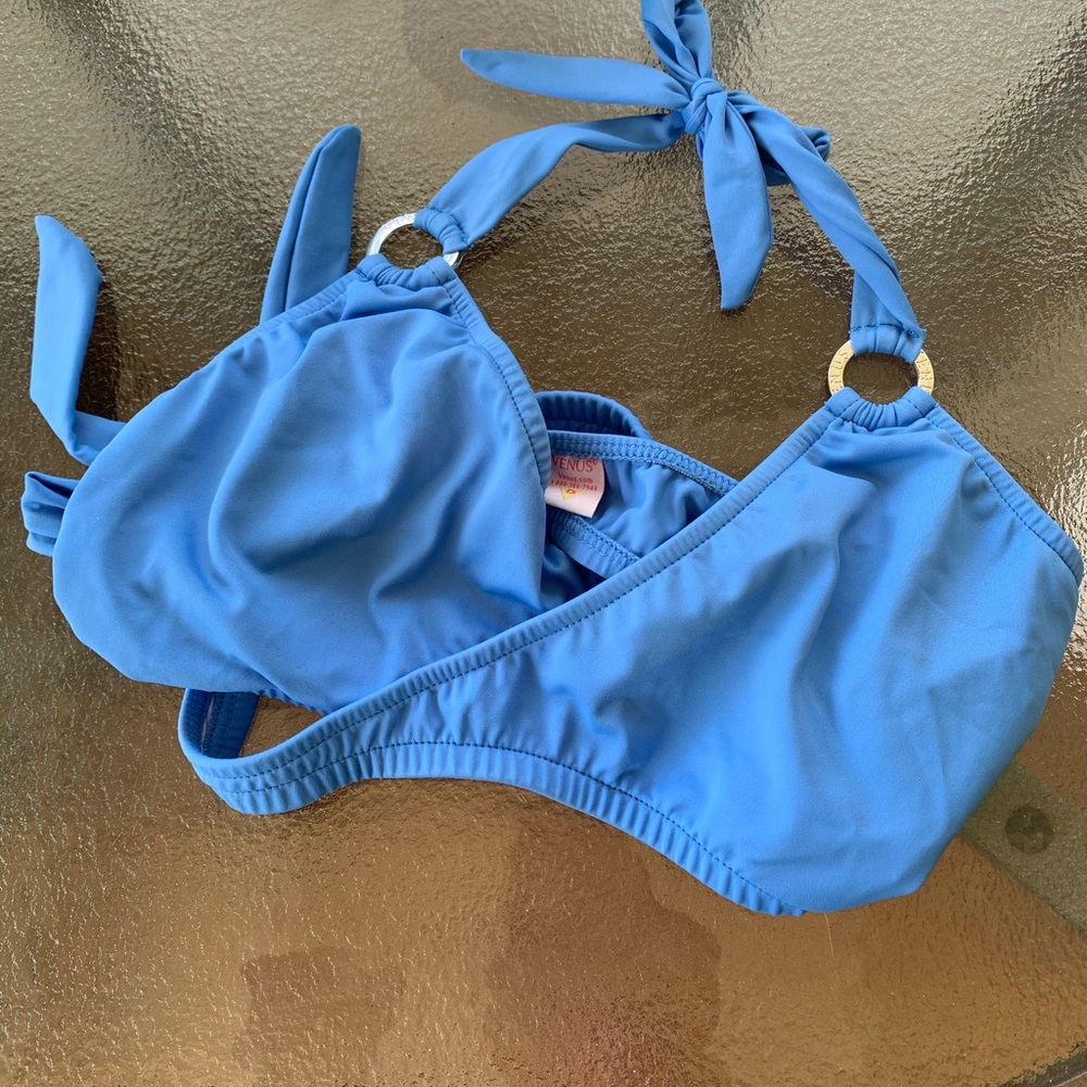 Cross Front Halter Bikini Top